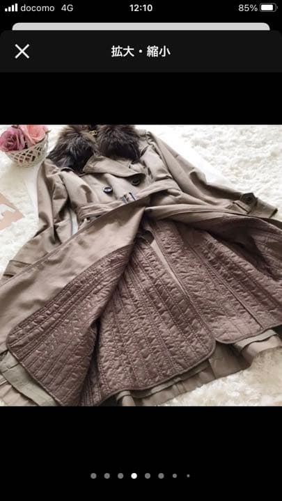 キ*ケ様 Leilian ♡ 大きいサイズファー　ライナー付きトレンチコート　ロ