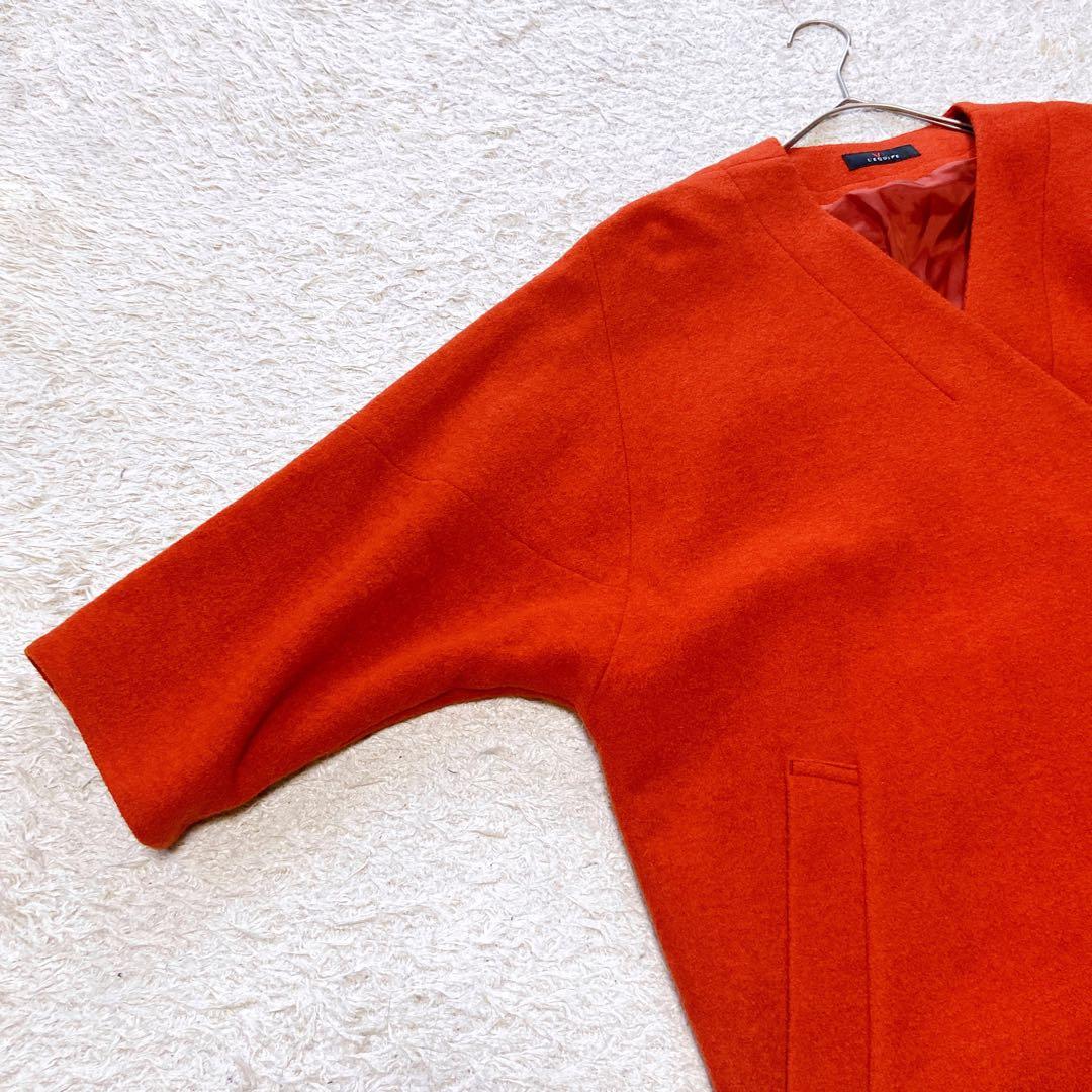 現行美品L'EQUIPE/レキップ　圧縮ブークレノーカラーコート　38size