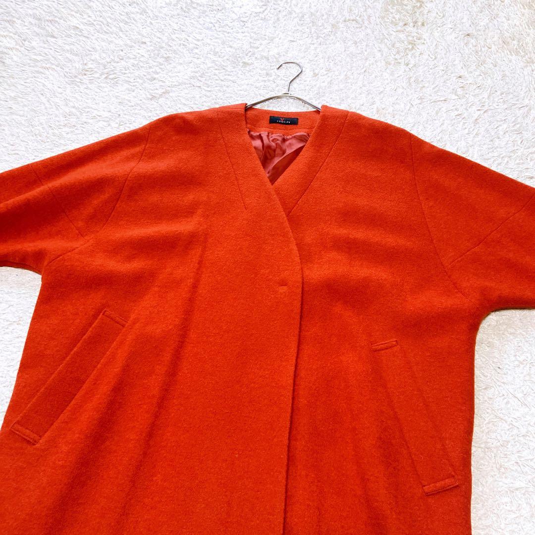 現行美品L'EQUIPE/レキップ　圧縮ブークレノーカラーコート　38size