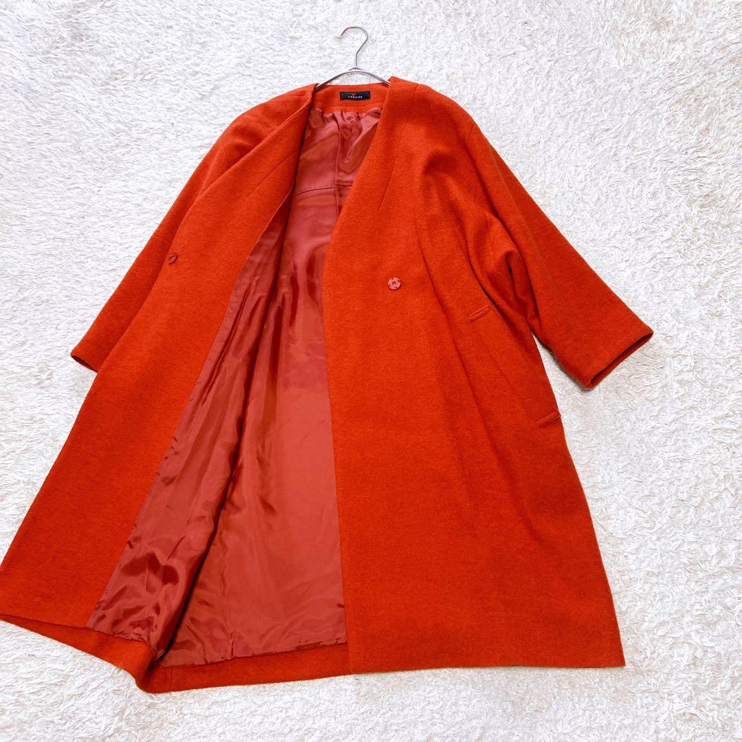 現行美品L'EQUIPE/レキップ　圧縮ブークレノーカラーコート　38size