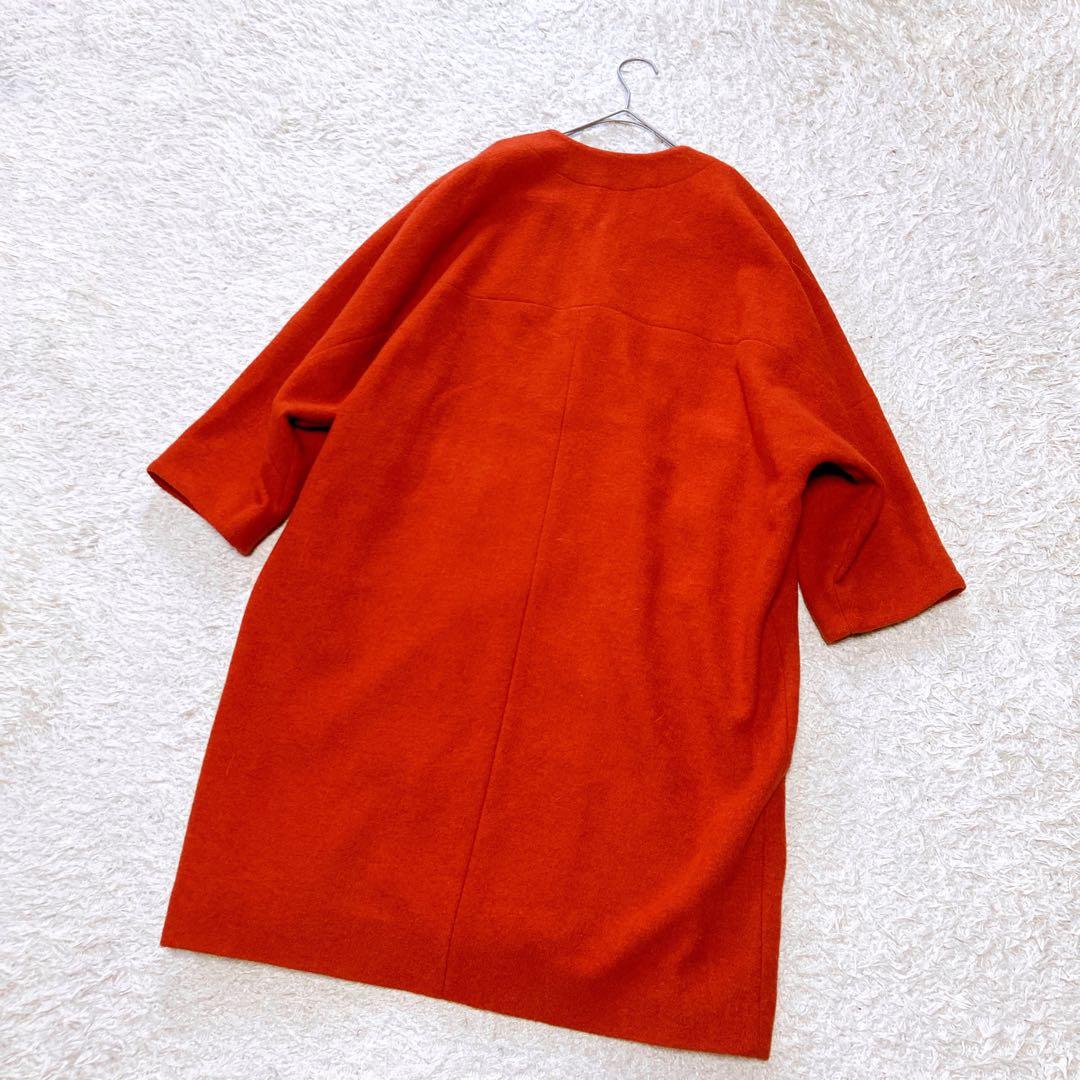 現行美品L'EQUIPE/レキップ　圧縮ブークレノーカラーコート　38size