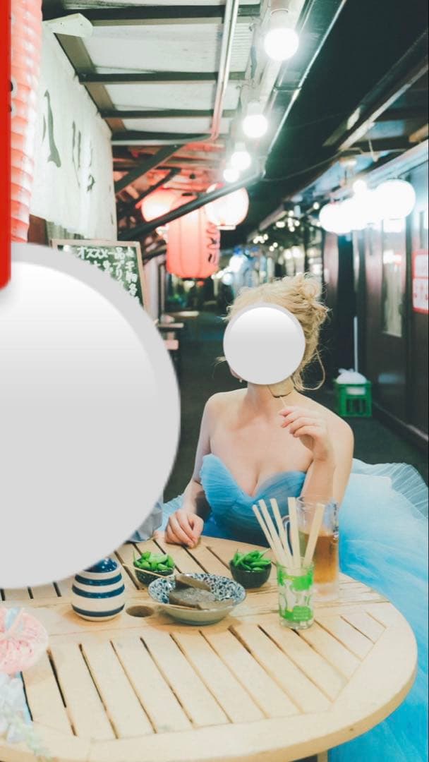 水色 カラードレス Mサイズ チュール 結婚式 前撮り 157cm着用