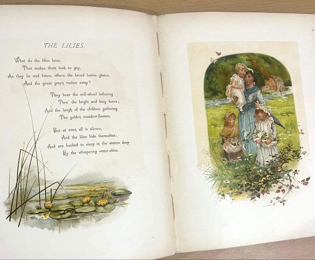 No.366 希少 古書 洋書 絵本 アンティーク ビクトリアン 詩集 児童書