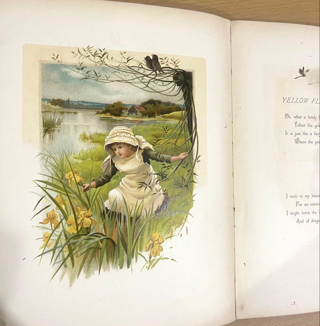 No.366 希少 古書 洋書 絵本 アンティーク ビクトリアン 詩集 児童書