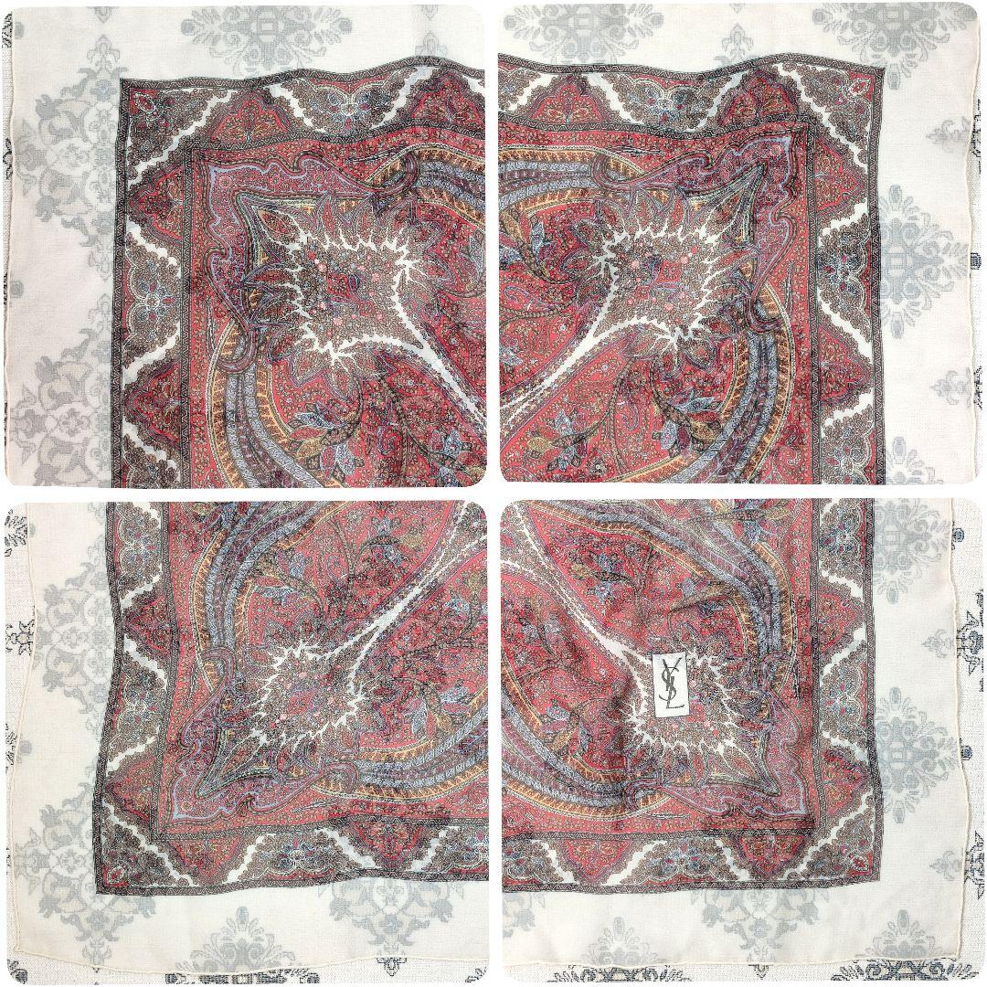 Yves Saint Laurent　スカーフ　125　シルクシフォン　タグ無し