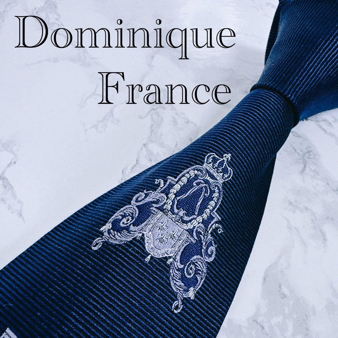 ✨希少デザイン✨ドミニクフランス　大剣に紋章の刺繍　最高級ライン　ネクタイ