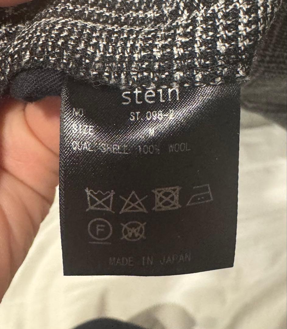 パンツ stein GLEN CHECK TWO TUCK WIDE TROUSERS