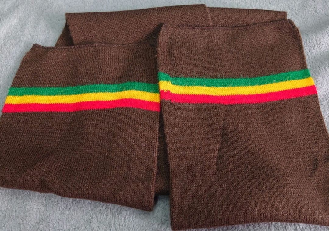 90s　USA製　ステューシー　マフラー　ストール　ラスタカラー　stussy