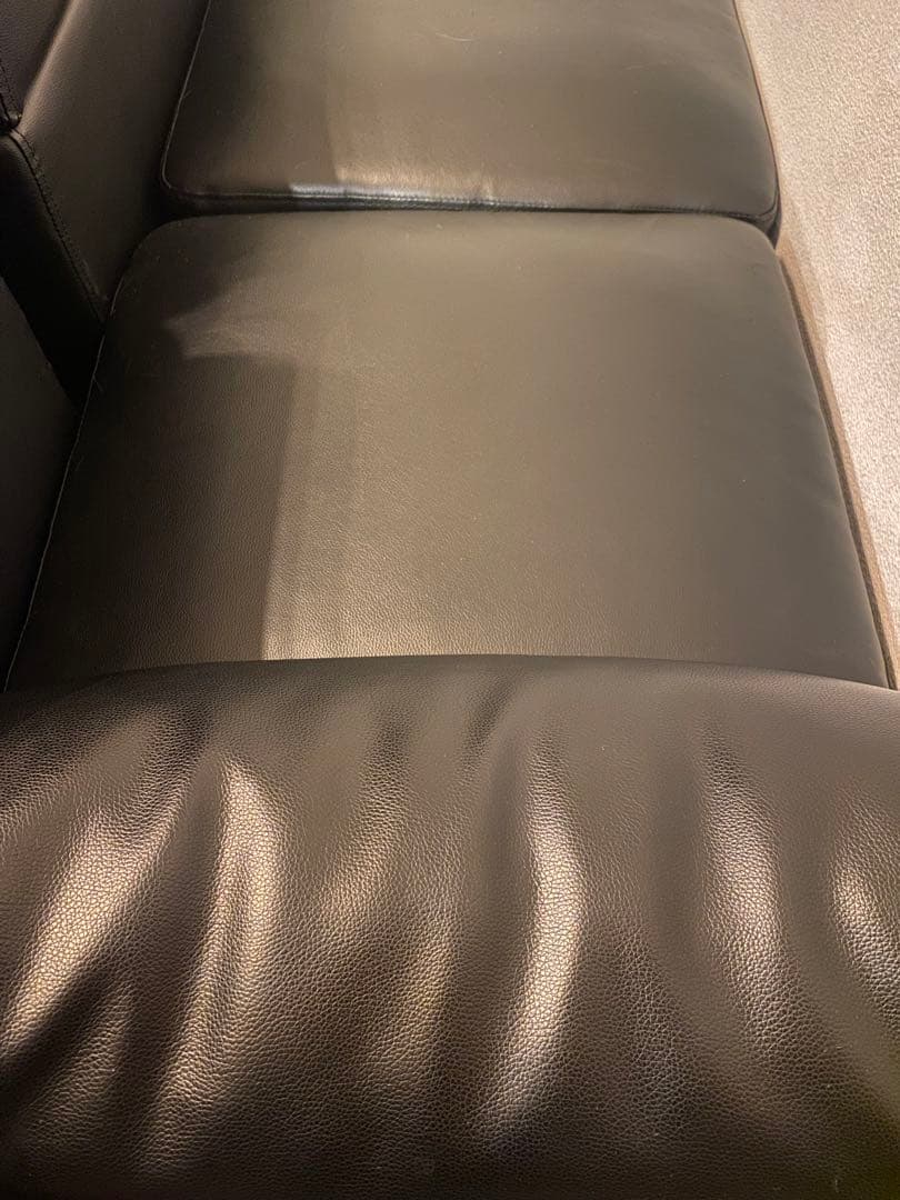 ブラック コーナーソファ クッション付き