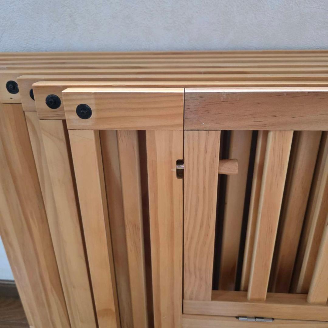 日本育児 ベビーサークル 折り畳み木製サークル 8枚 フレックス 完品