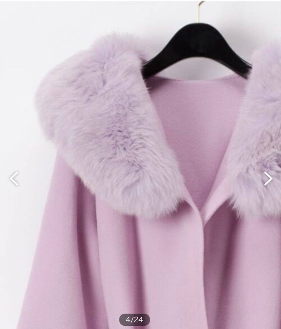 【美品】マンテコ&グレースコンチネンタル、フードリバーコート リアルファー