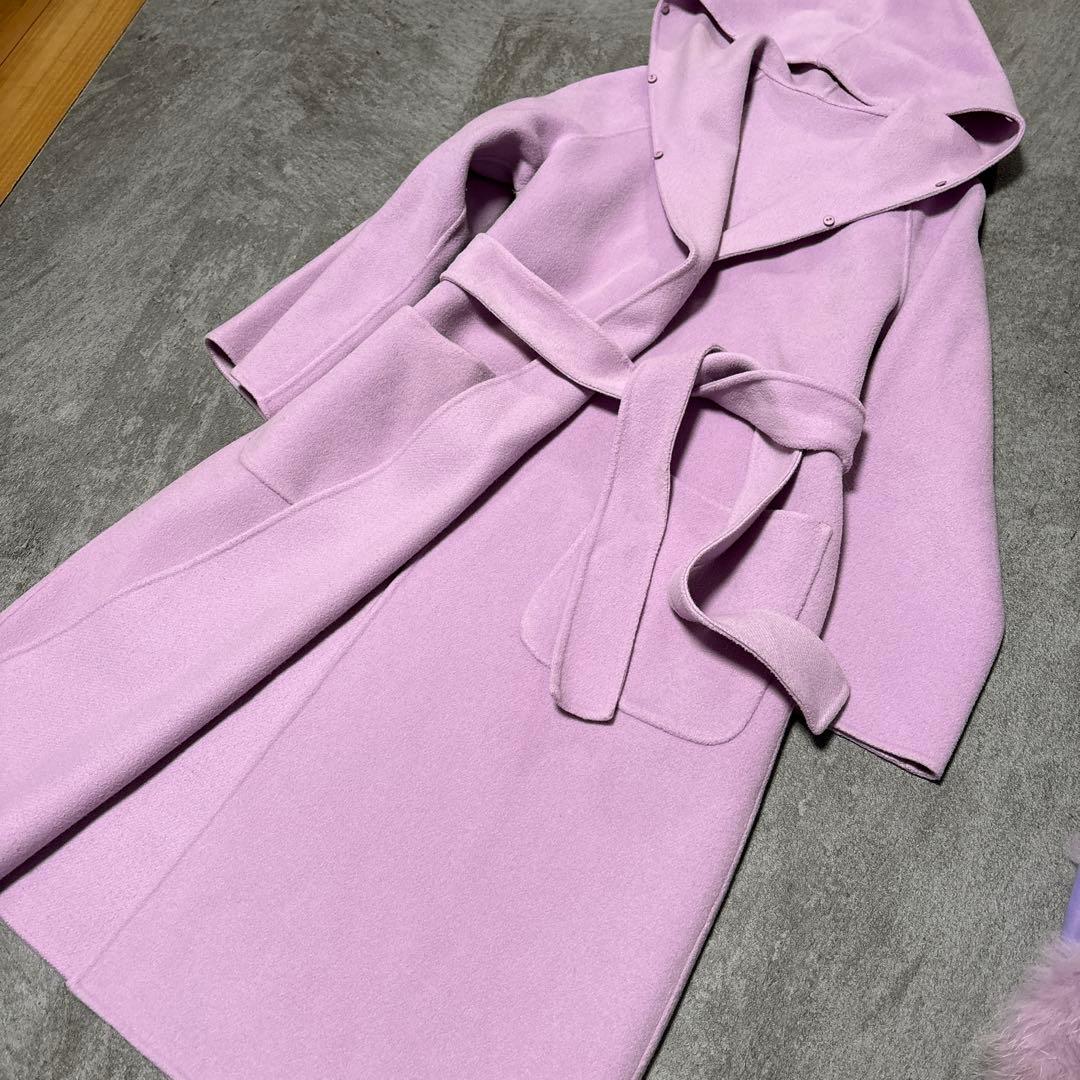 【美品】マンテコ&グレースコンチネンタル、フードリバーコート リアルファー