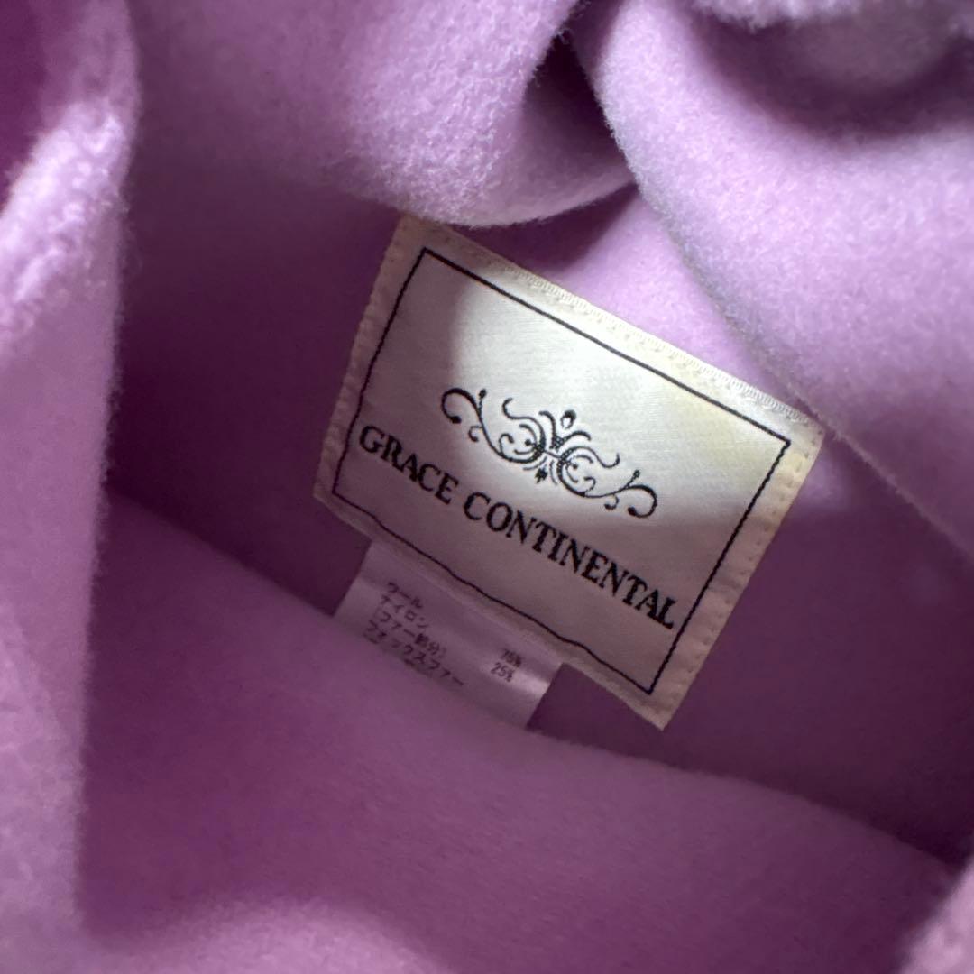 【美品】マンテコ&グレースコンチネンタル、フードリバーコート リアルファー