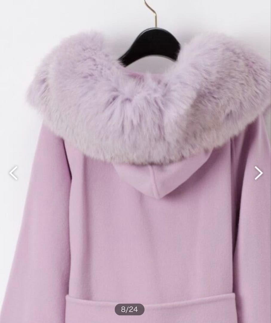 【美品】マンテコ&グレースコンチネンタル、フードリバーコート リアルファー