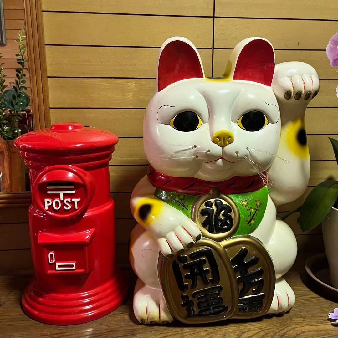 ひでみさん:招き猫　貯金箱　超特大　58cm