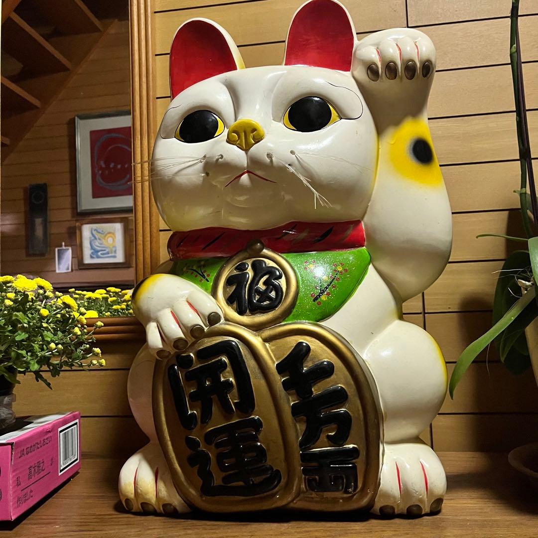ひでみさん:招き猫　貯金箱　超特大　58cm