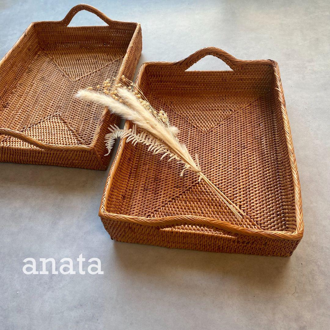 バリ島　トレー小2枚　新品未使用　テーブル用品　キッチン用品　ランチョンマット