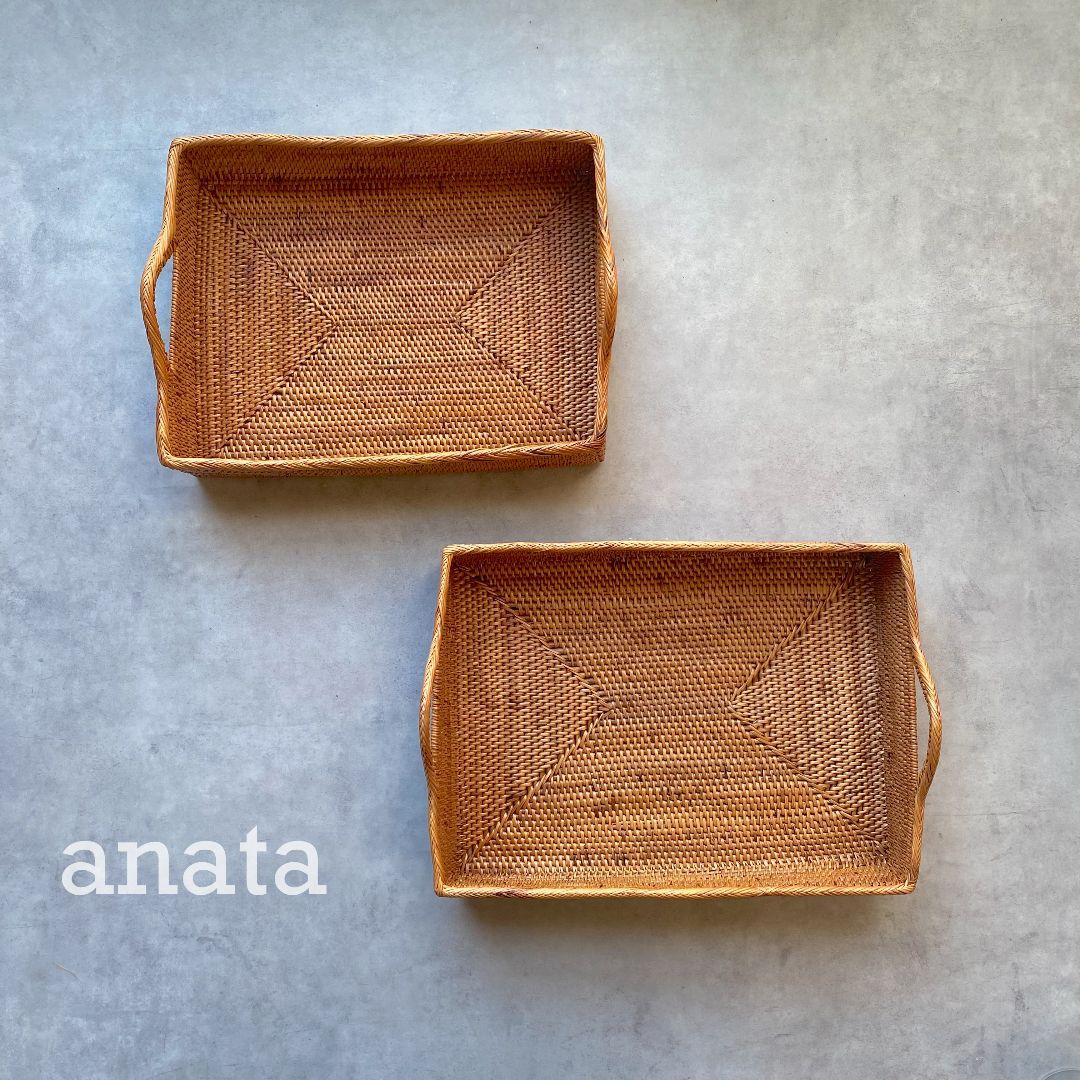 バリ島　トレー小2枚　新品未使用　テーブル用品　キッチン用品　ランチョンマット