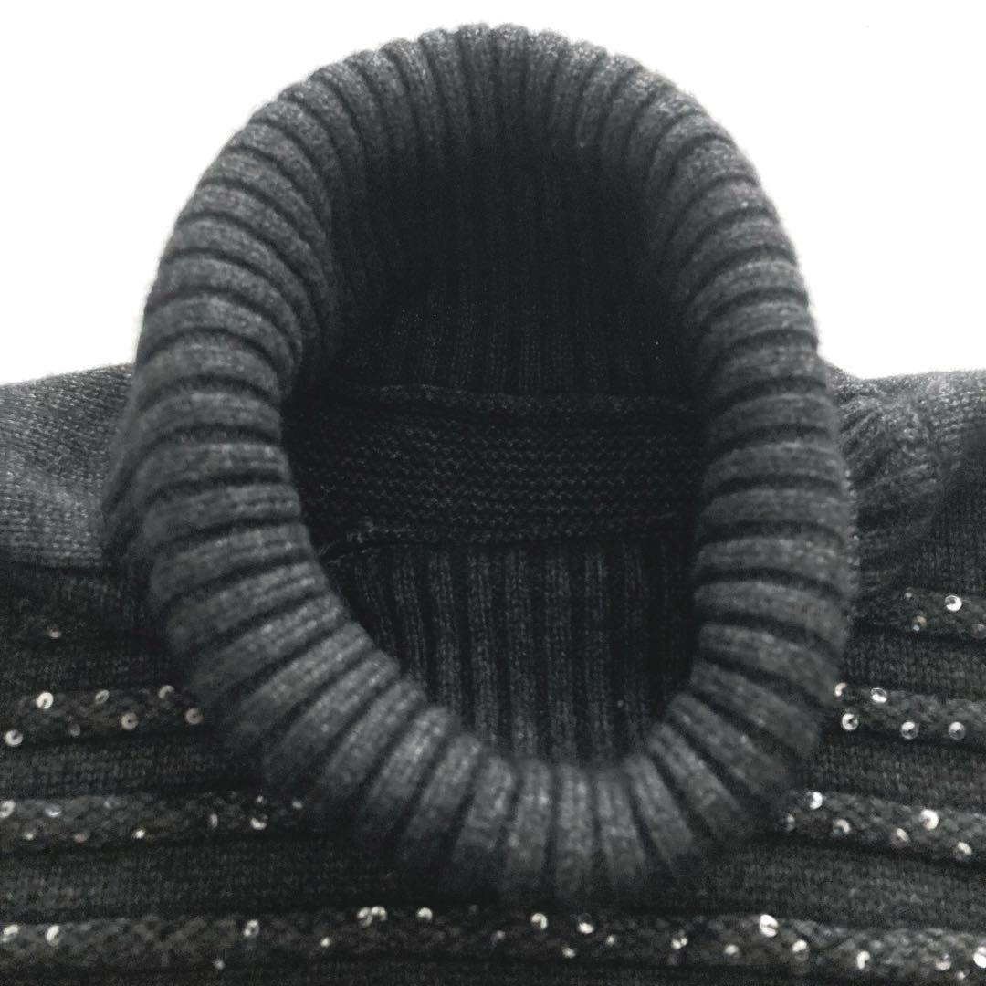 美品★スーパービューティー ニット ワンピース スパンコール ビジュー　カシミヤ