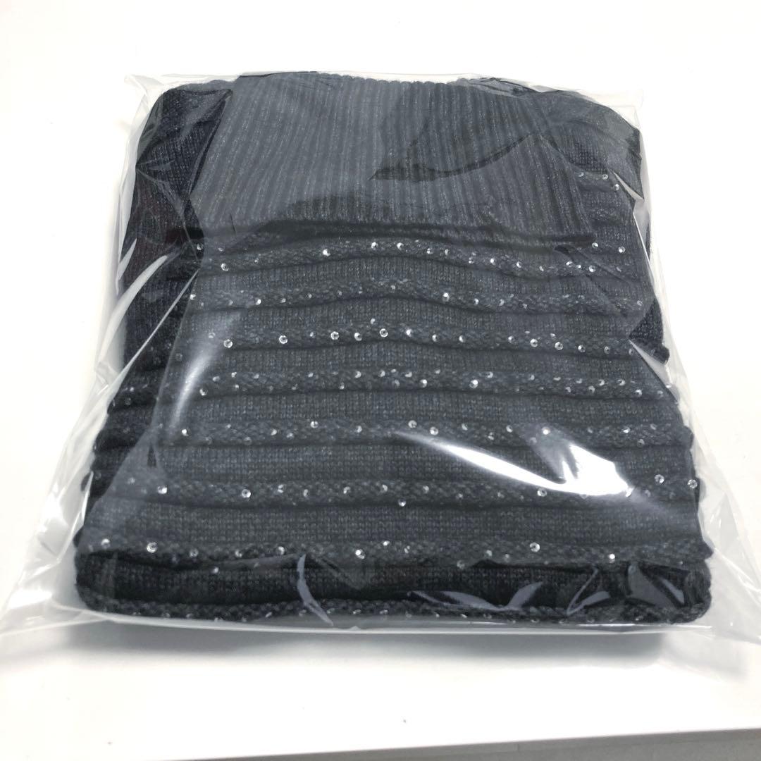 美品★スーパービューティー ニット ワンピース スパンコール ビジュー　カシミヤ