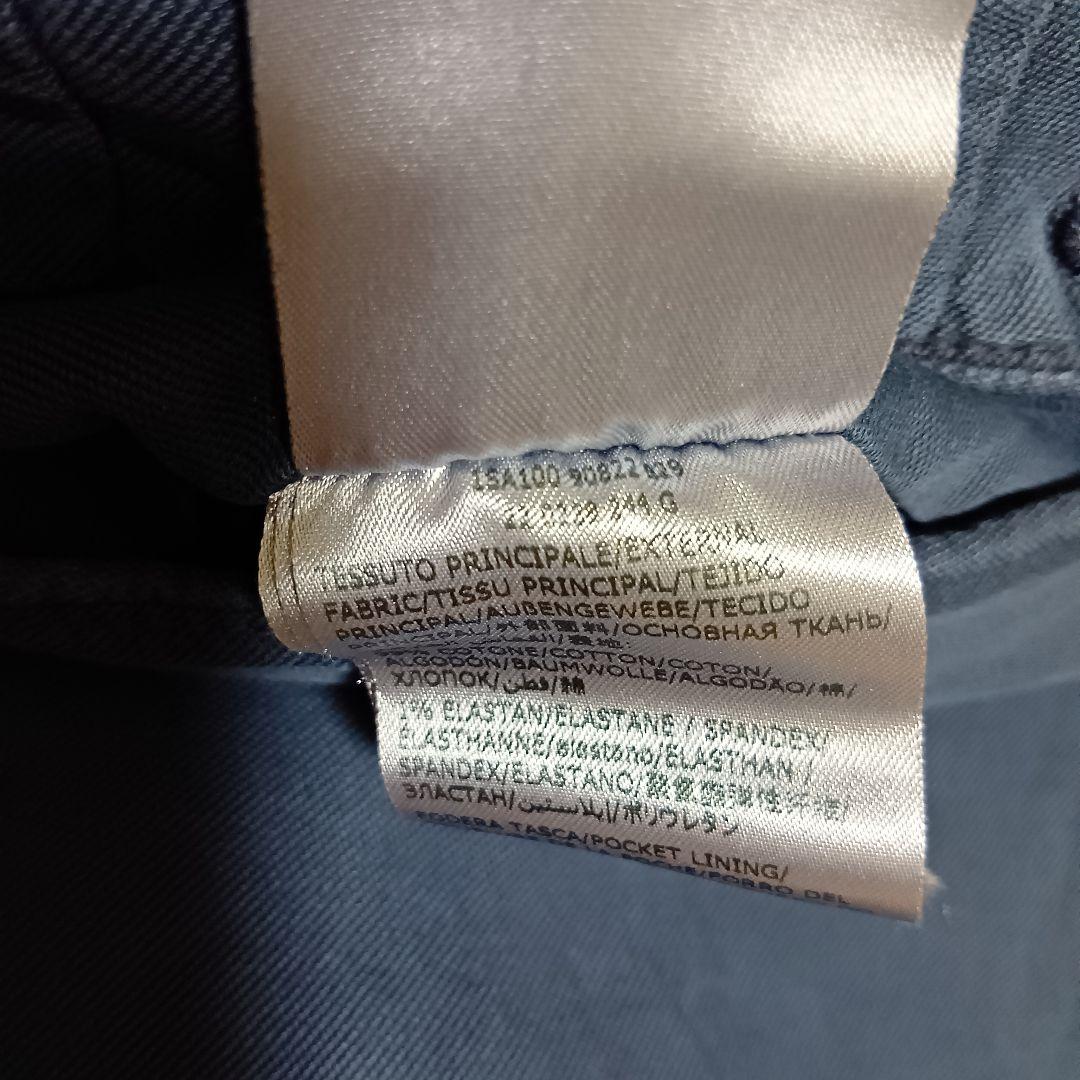 INCOTEX ギャバジンコットン ウォッシュド加工ガーメントダイ ネイビー