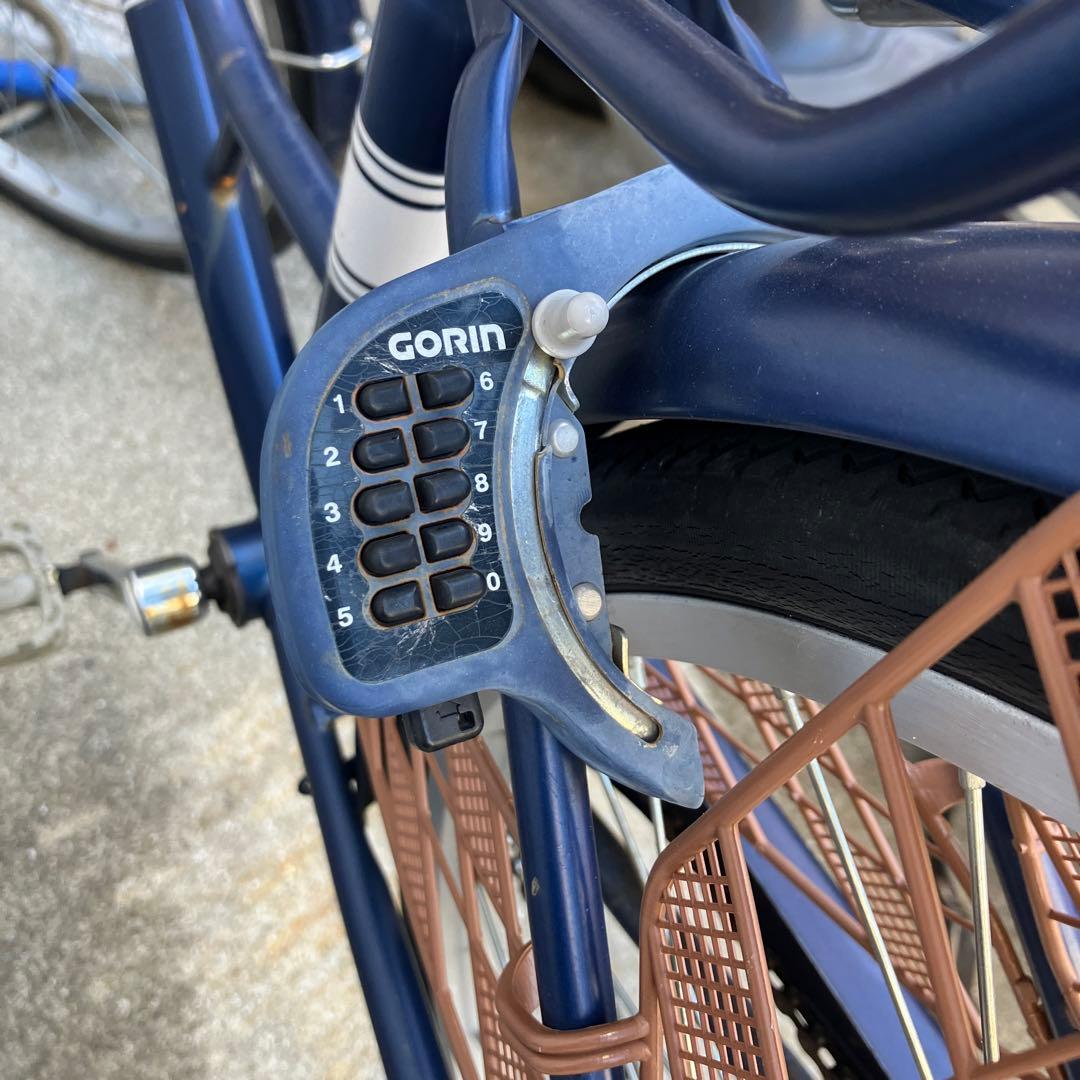 取りにこられる方限定❗️26インチネイビーシティサイクル 前面バスケット付き