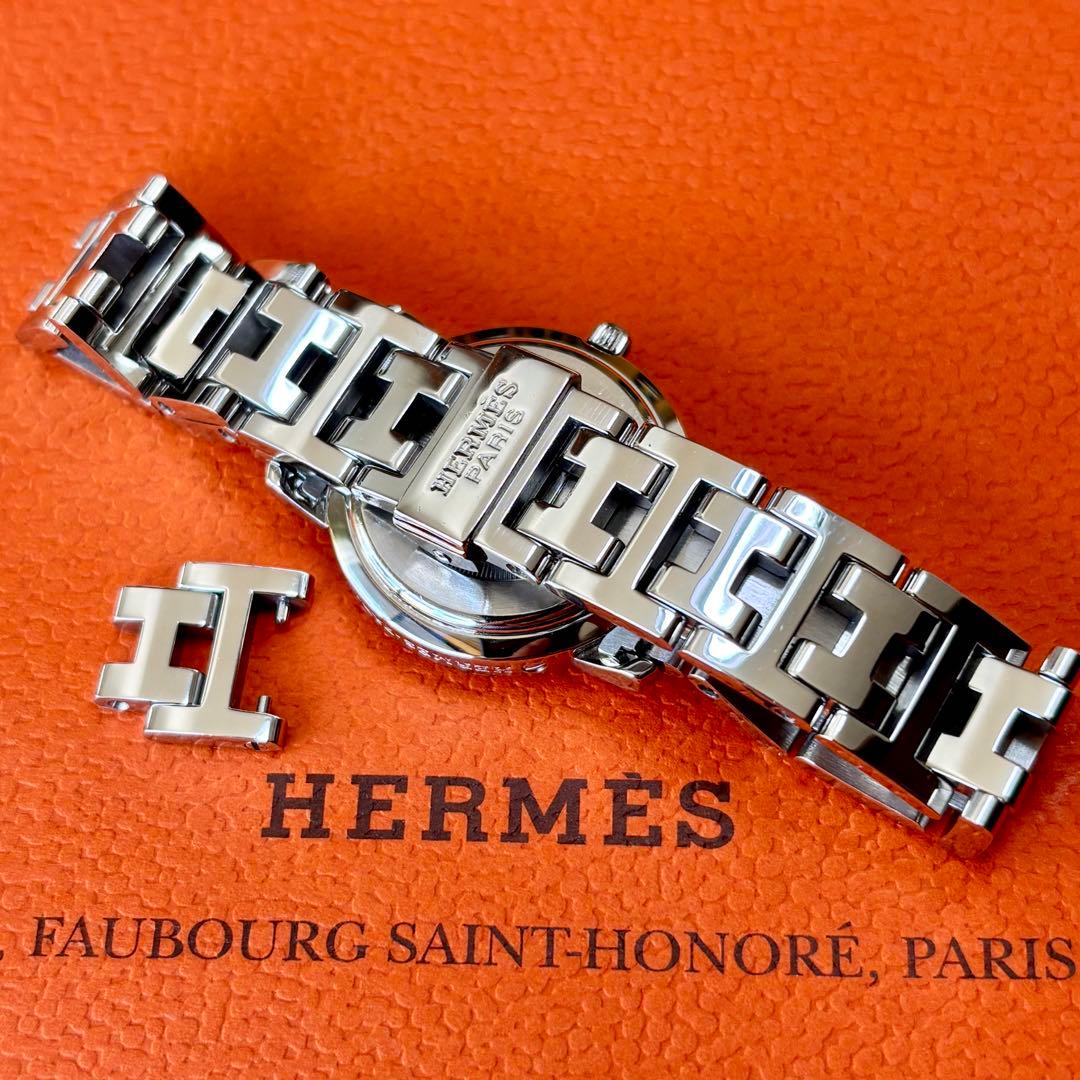 【HERMES】✨極美品✨ ピンクシェル クリッパーナクレ レディース 腕時計
