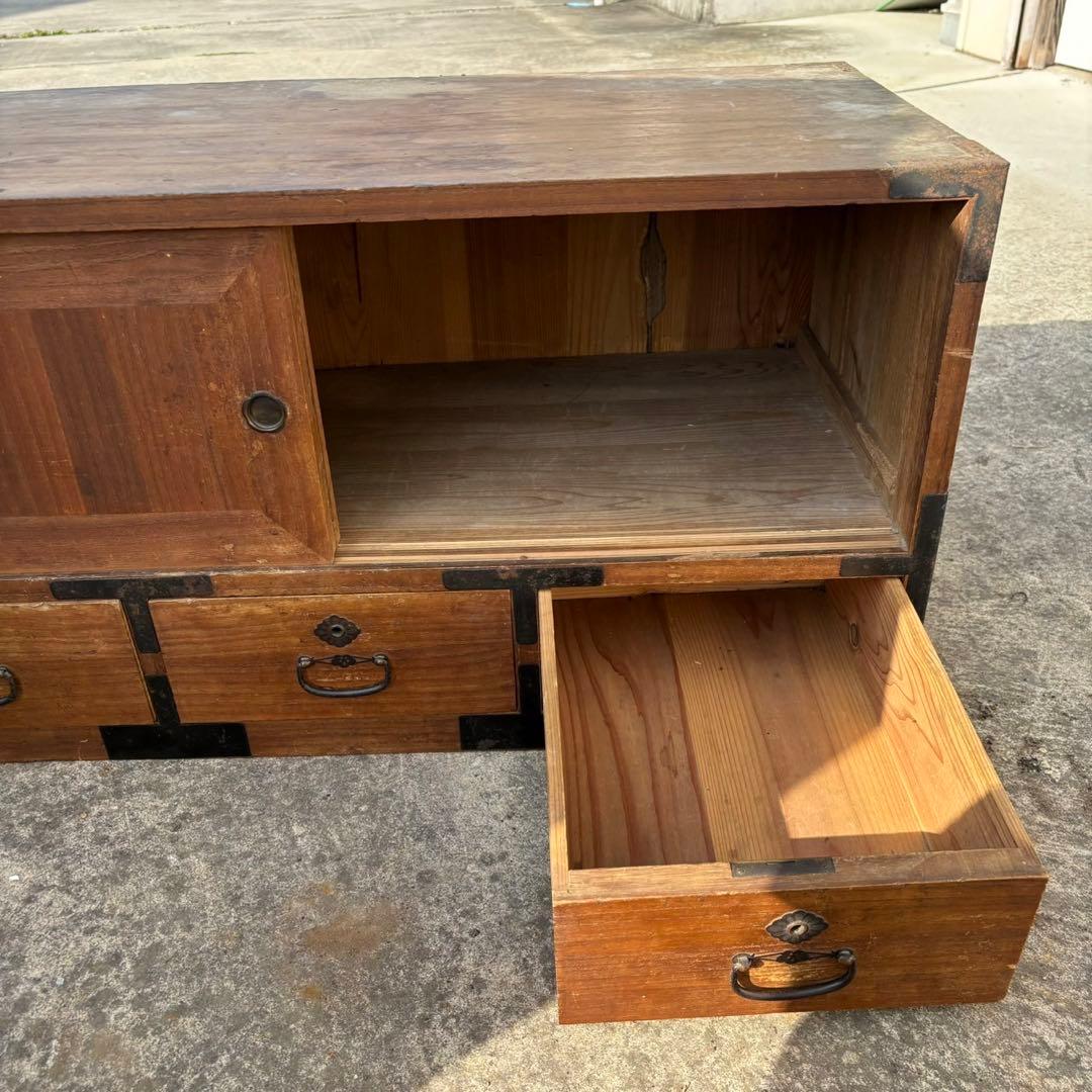 和箪笥　3段重ね　タンス　アンティーク　レトロ　古民家　家具