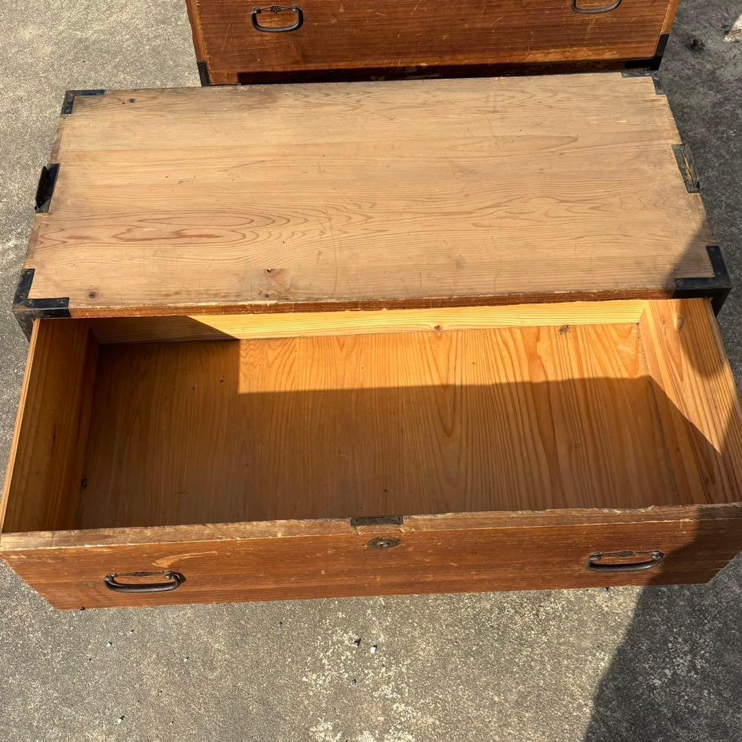 和箪笥　3段重ね　タンス　アンティーク　レトロ　古民家　家具