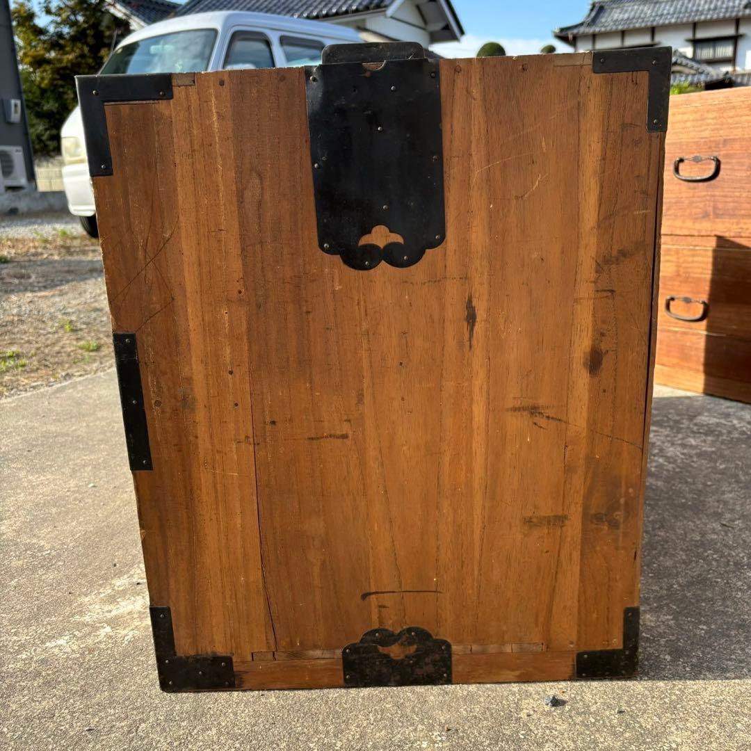 和箪笥　3段重ね　タンス　アンティーク　レトロ　古民家　家具