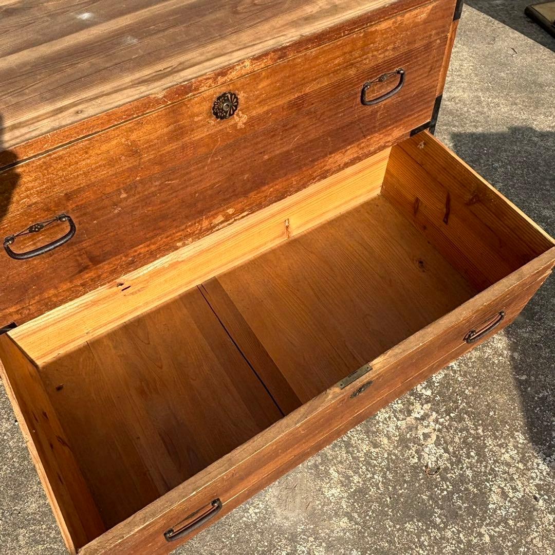 和箪笥　3段重ね　タンス　アンティーク　レトロ　古民家　家具