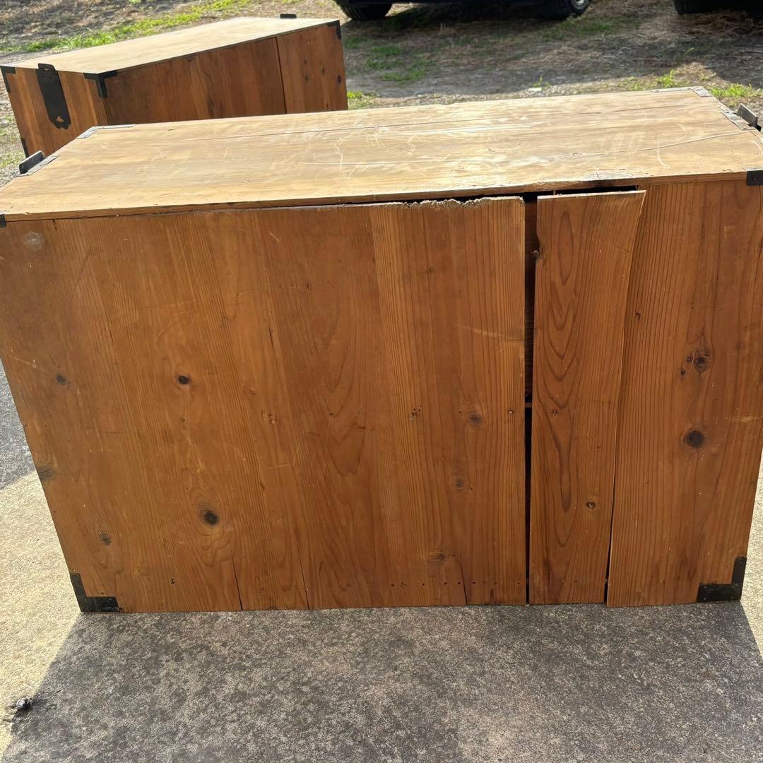 和箪笥　3段重ね　タンス　アンティーク　レトロ　古民家　家具