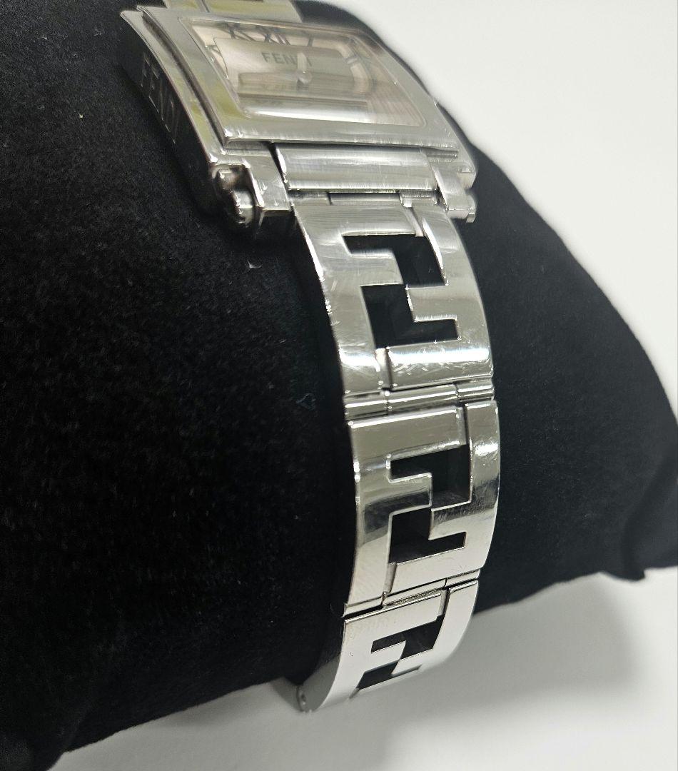 【稼働】フェンディ 腕時計 F6000L スクエア ズッカベルト クォーツ ＳＳ