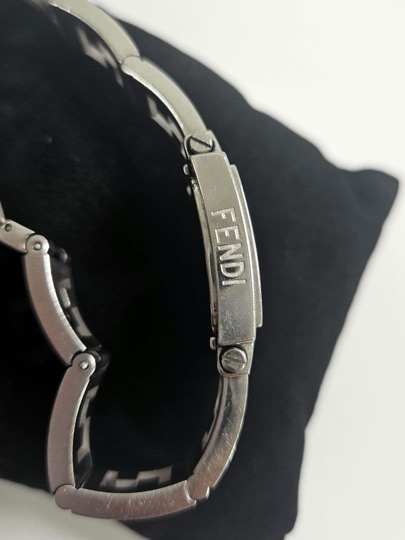 【稼働】フェンディ 腕時計 F6000L スクエア ズッカベルト クォーツ ＳＳ