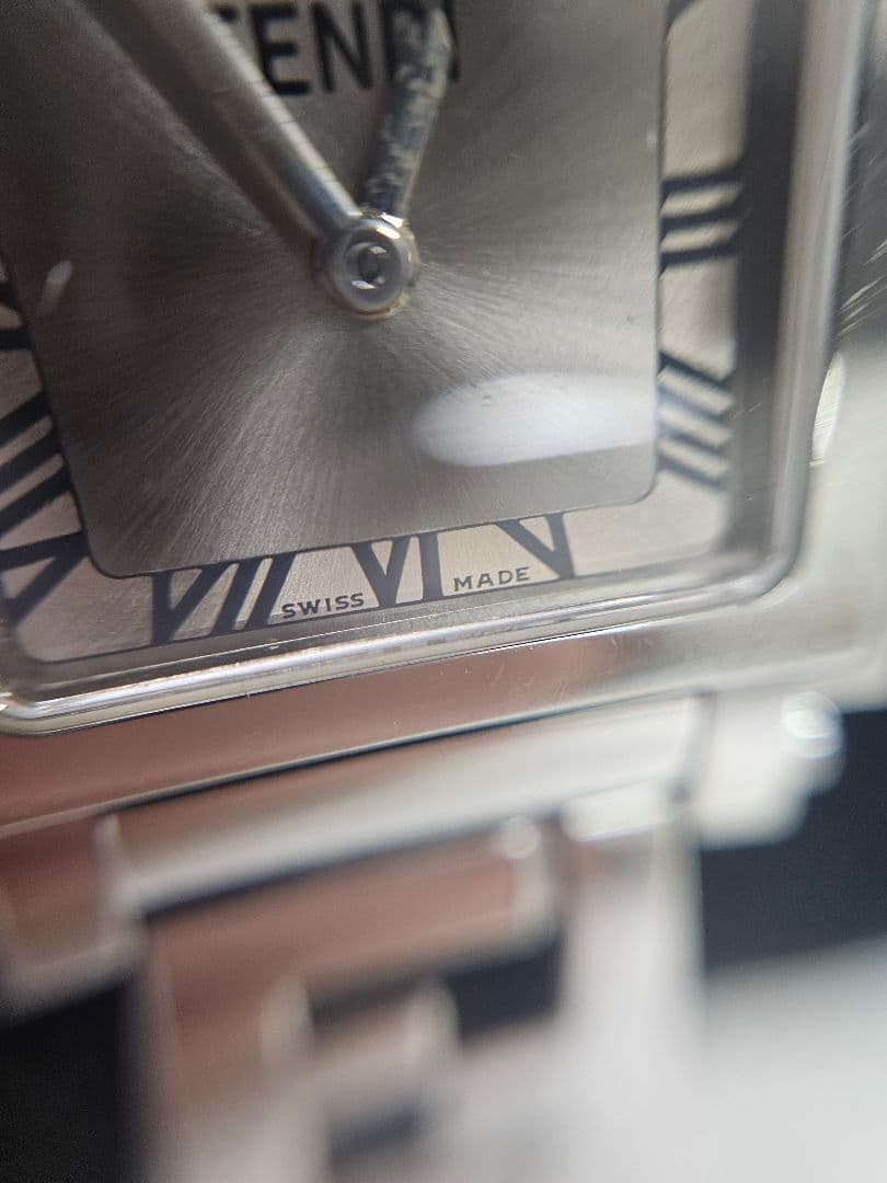 【稼働】フェンディ 腕時計 F6000L スクエア ズッカベルト クォーツ ＳＳ