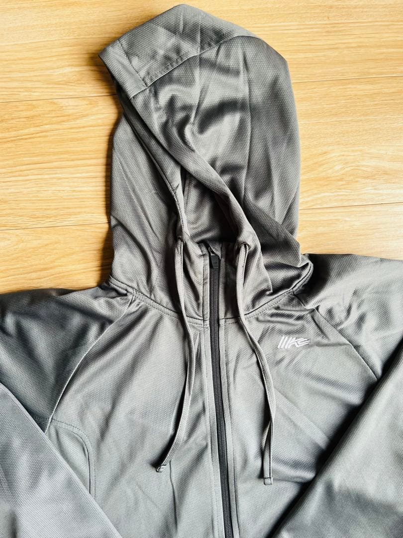 イマカツ　ジャージー ジップアップ フーディー　チャコール