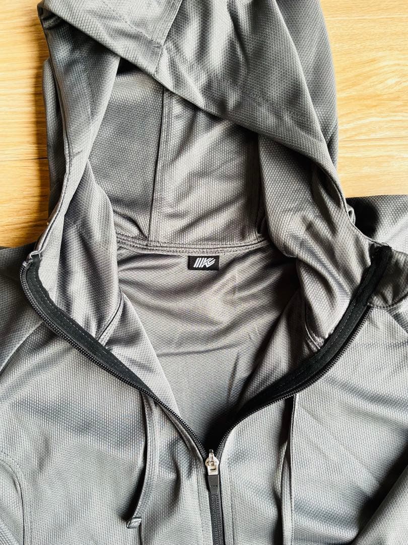 イマカツ　ジャージー ジップアップ フーディー　チャコール