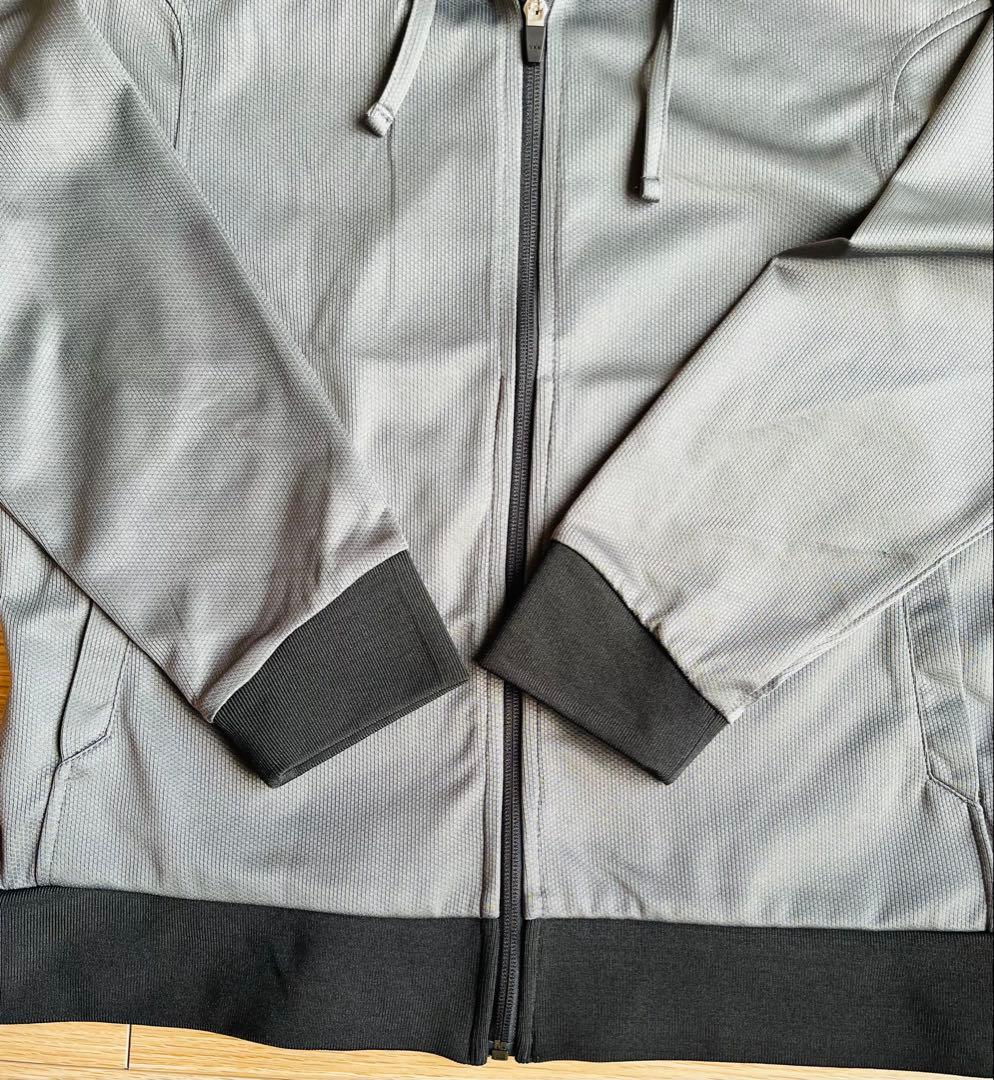 イマカツ　ジャージー ジップアップ フーディー　チャコール