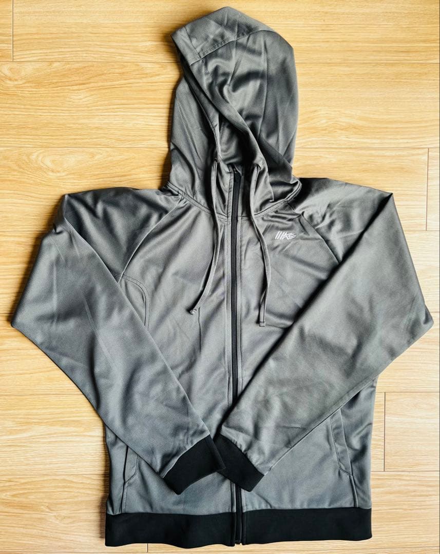 イマカツ　ジャージー ジップアップ フーディー　チャコール