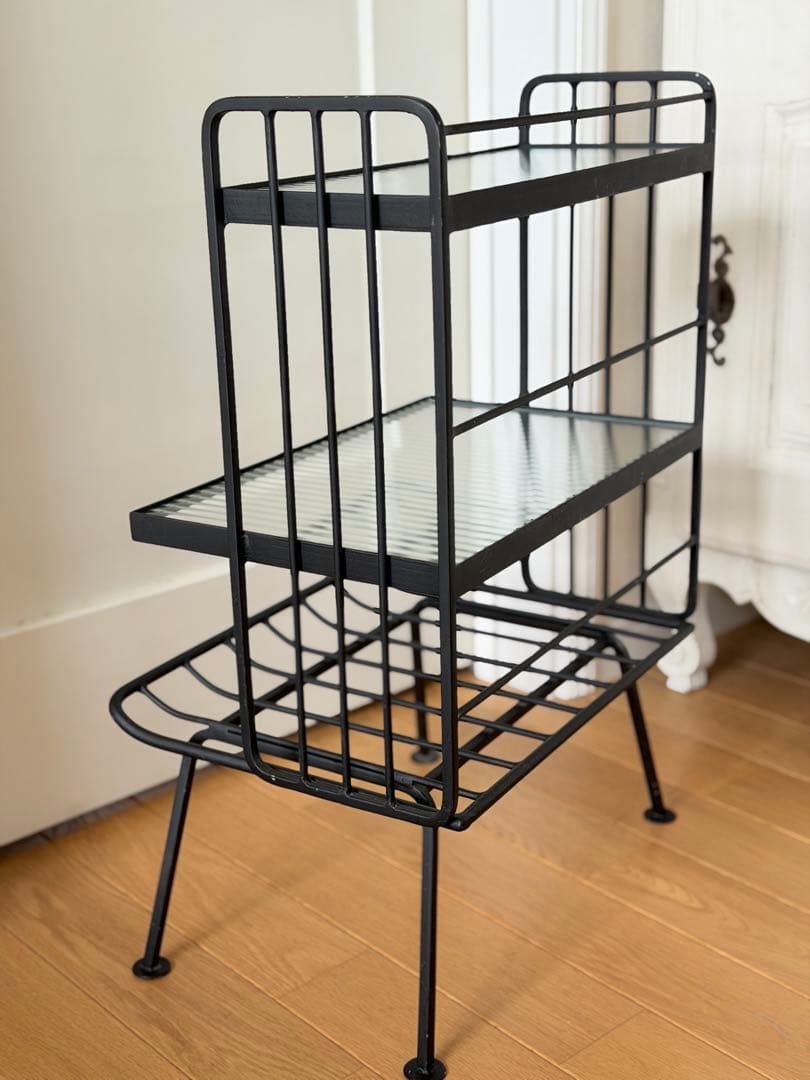 【unico】アイアン×ガラスのサイドテーブル