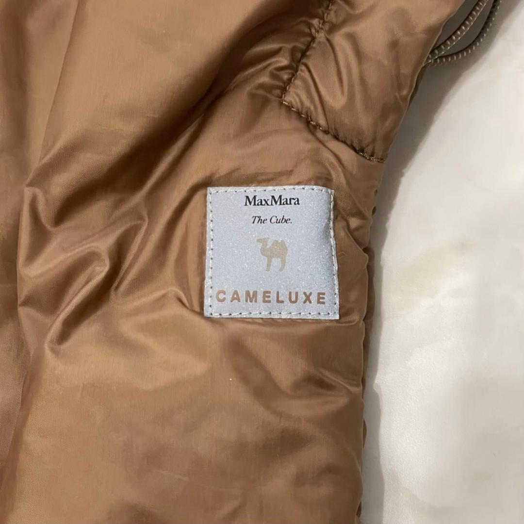 MaxMara The CUBE　フーデッドダウンポンチョ　CAMELUXE　S