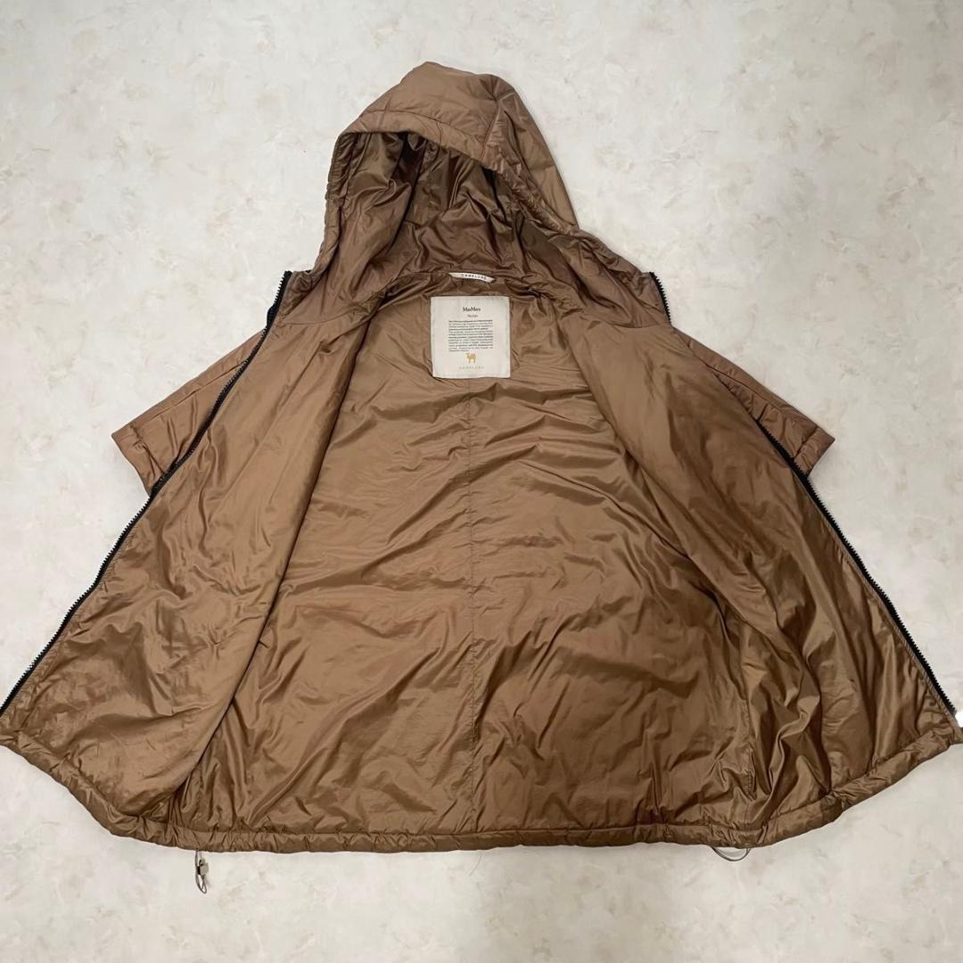 MaxMara The CUBE　フーデッドダウンポンチョ　CAMELUXE　S