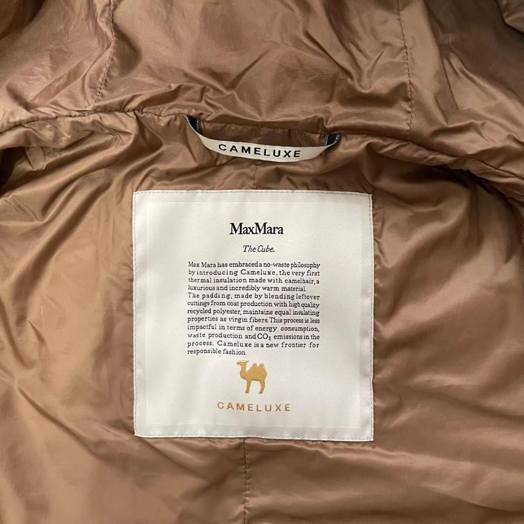 MaxMara The CUBE　フーデッドダウンポンチョ　CAMELUXE　S