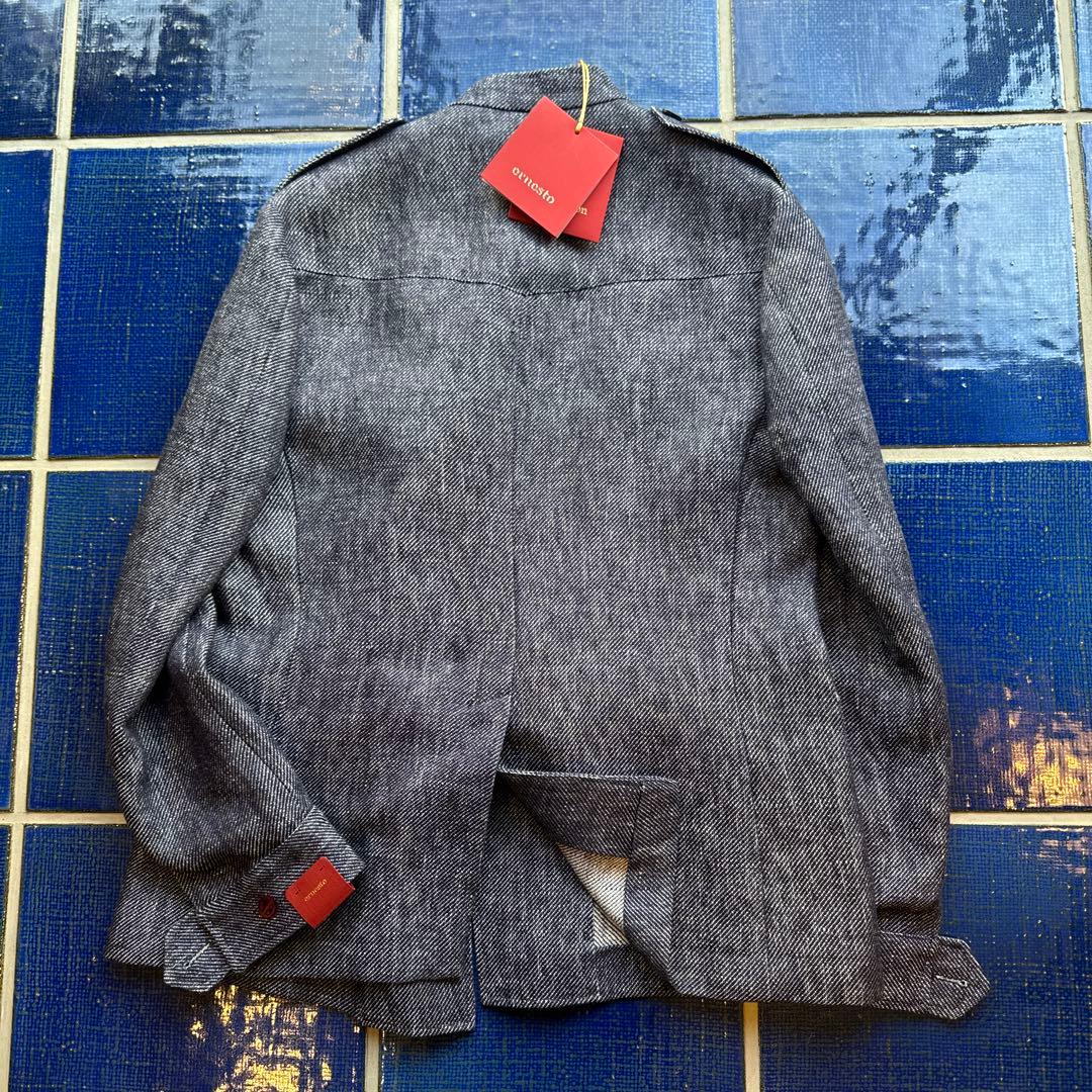 ernestoエルネスト　リネンデニム極厚　スタンドカラージャケット52新品