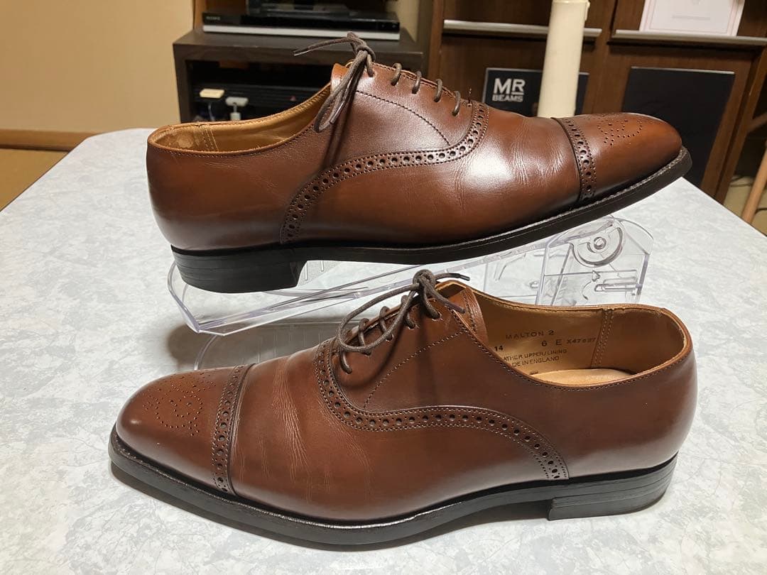 Crockett&Jones MALTON セミブローグ 内羽根 茶 UK6