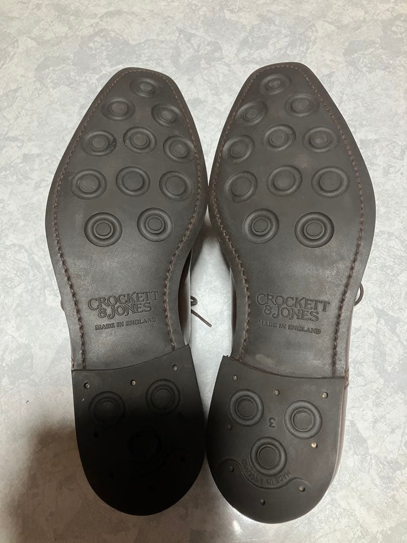 Crockett&Jones MALTON セミブローグ 内羽根 茶 UK6