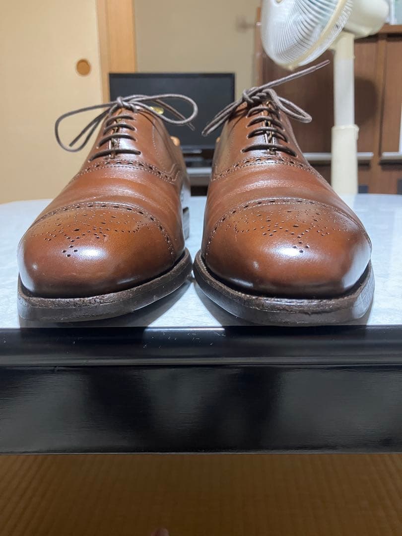Crockett&Jones MALTON セミブローグ 内羽根 茶 UK6