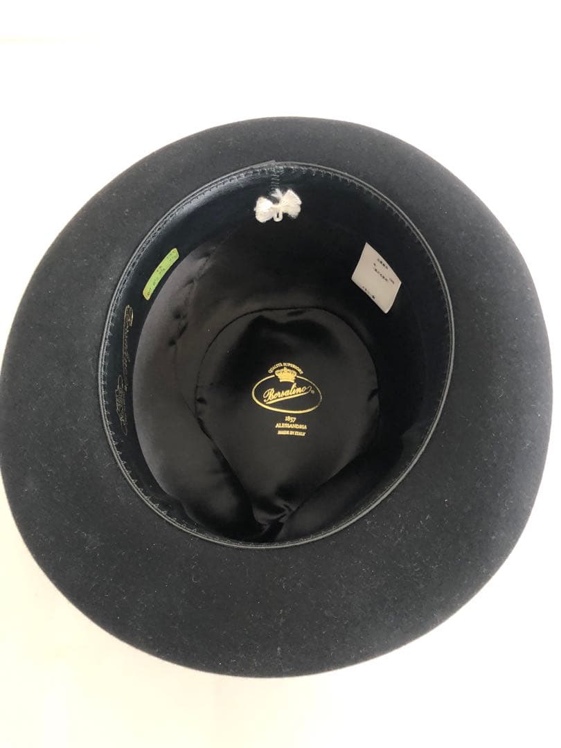 Borsalino 60 ラビットファー　黒　ブラック