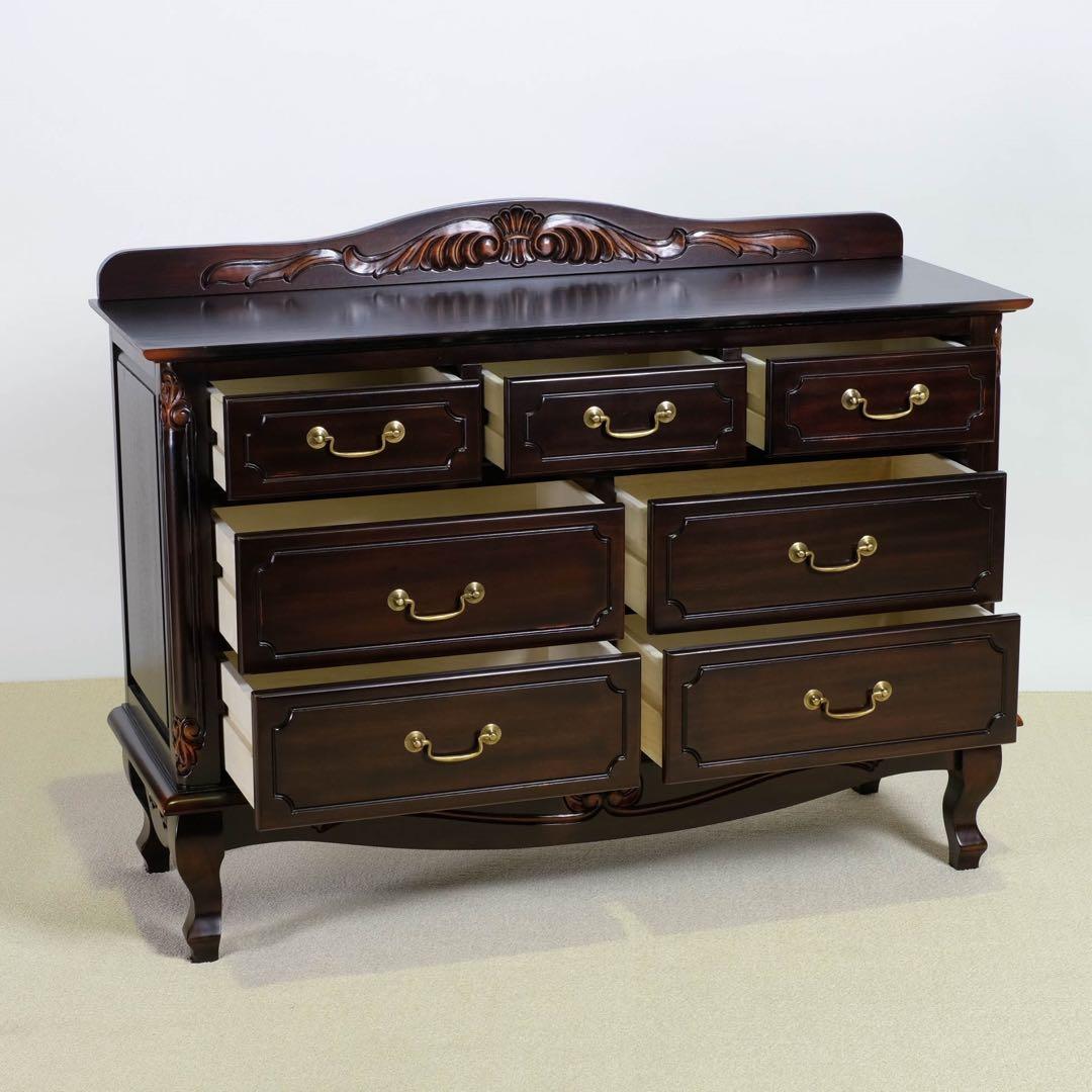 G 新品 チェスト 110cm アンティーク タンス リビング収納 衣類収納