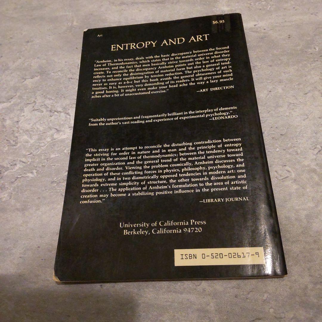 Entropy and Art: Rudolf Arnheim 洋書